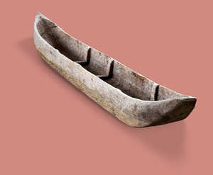 Canoa monoxila, réplica de la conservada en el Museo vasco de
  Baiona.