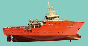 Buque de rescate construido por Astilleros Balenciaga para el
armador escocés North Star Shipping.