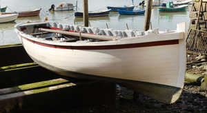 Replica of a nineteenth-century fishing potina built by the
Albaola association. The construction of flush-laid hulls at Basque
shipyards was fully developed during the Renaissance period,
replacing clinker and lasting down to the present day.