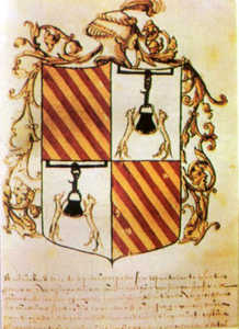 Loiolako Orubeko armarriak oinordekotzaren sortze izkribuan (1536)