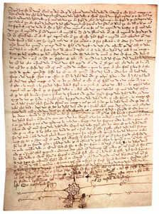 1393ko agiria, Arrasateko Bañez Artazubiaga familiarena, elite hiritar berrien adibidea (bilduma pribatua)