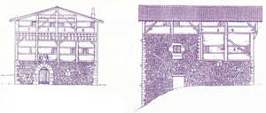 Casa Torre de Legazpi, Zumárraga. Alzados sureste y soroeste.