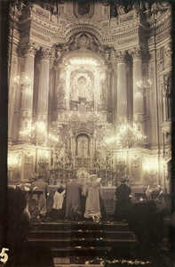 El último de los dos retablos que presidió la anterior
iglesia de Arantzazu.