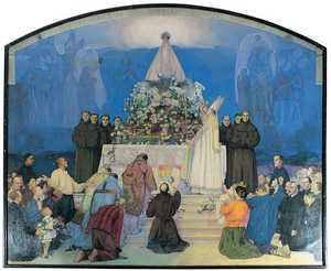 Proclamación de la Virgen de Arantzazu como Patrona
de Gipzkoa. Cuadro de Elías Salaverría. 1924.