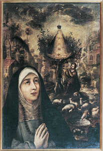 Pintura de la Virgen de Arantzazu realizada en Méjico
en el siglo XVIII.