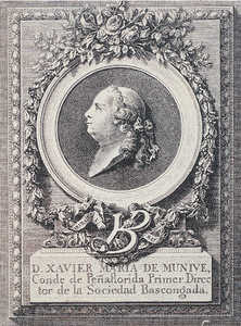 52. Francisco Xavier Mara de Munive et Idiaquez (1729-1785). Comte de Peaflorida, avait hrit un immense patrimoine de granges et de fermes dans le Gipuzkoa. Depuis son poste de directeur et fondateur de la 