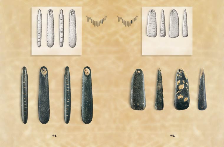 Examples of Magdalenian objects made in whale bone from Ermittia -level