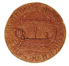 Sello y en el escudo de San Sebastián.