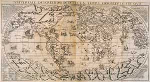 Map of the world by Antonio Lafredi (1580).