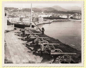 53. Las Damas Battery (Urgull) ca. 1898, armed with muzzle-loading 12-cm cannons.