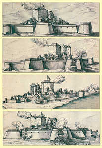 65. Profils de la fortresse de Fontarabie (XVIII. mendea).© Fernando Altube