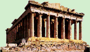 123. Atenasko Partenoia (Grezia), gure Aroaren aurreko 438 eta 437 urte bitartean inauguratu zena.© 