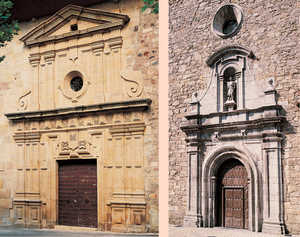 89. Portada de la basílica de Dorleta y de la iglesia de Alegia. Compuestas por un cuerpo, ático y aletones. © Jonathan Bernal